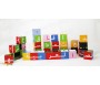 32 Cubes en bois Ka'ba et Alphabet arabe (A partir de 3 ans)