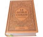 Le Noble Coran avec pages en couleur Arc-en-ciel (Rainbow) - Bilingue (français/arabe) - Couverture Daim de couleur marron