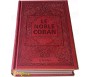 Le Noble Coran avec pages en couleur Arc-en-ciel (Rainbow) - Bilingue (français/arabe) - Couverture Daim de couleur bordeaux