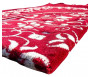 Tapis de prière en velours - Motif jardin - Fond rouge écarlate