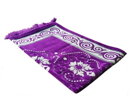 Tapis de Prière - motif fleurs - Fond Violet indigo