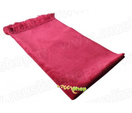 Tapis de Prière Velours Luxe - Rouge pastel