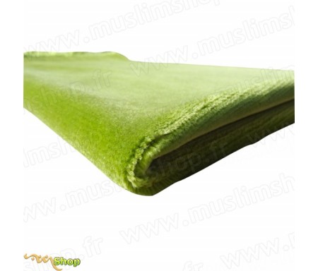 Tapis de Prière Velours Luxe couleur unie - VERT PASTEL