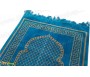 Tapis de prière Velours couleur bleu turquoise - motif losange
