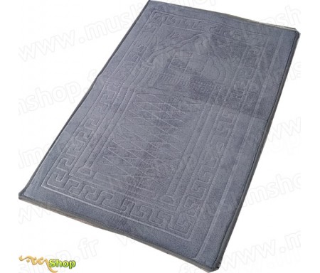 Tapis de prière épais et moelleux - Grande taille - Coloris Gris