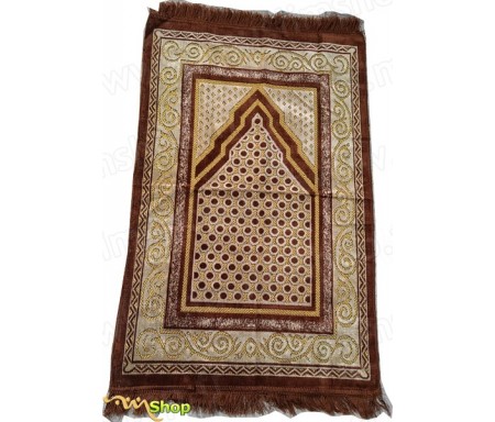 Tapis de prière Velours couleur marron clair