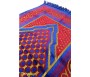 Tapis de prière Velours couleur Rouge et Bleu- motif losange