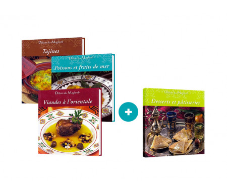 Pack 3 livres "Cuisine du Maghreb" + 1 Offert !