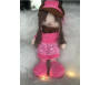 Peluche Aïcha - Grande poupée pour fillettes (Doudou sans les yeux - 40 cm)