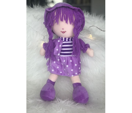 Peluche Fatima - Grande poupée pour fillettes (Doudou sans les yeux - 40 cm)