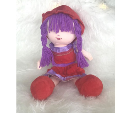 Peluche Kawtar - Grande poupée pour fillettes (Doudou sans les yeux - 40 cm)