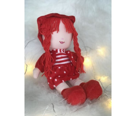 Peluche Samira - Grande poupée pour fillettes (Doudou sans les yeux - 40 cm)
