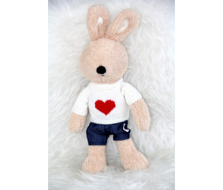 Peluche/Doudou Lapin Jassim (Famille Arnoube)