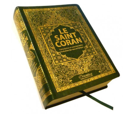 Le Saint Coran : arabe-français-phonétique - Transcription en caractères latins et traduction des sens en français - Format de poche - Couleur vert