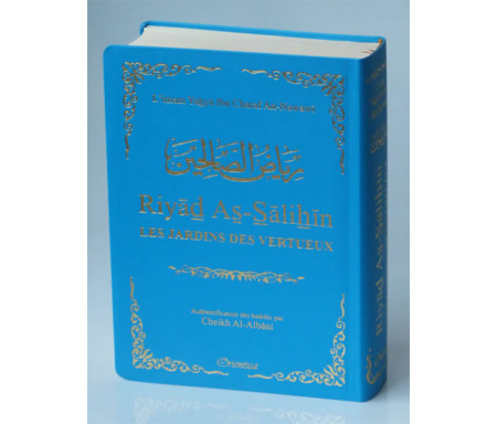 Riyad As-Salihîn - Le jardin des vertueux (couverture bleu-clair dorée)