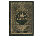 Pack Cadeau : Le Saint Coran (français-arabe-phonétique) vert + Tapis de prière en velours vert + Parfum musc mixte (3ml)