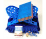 Pack Cadeau Bleu : Le Noble Coran Rainbow (Arc-en-ciel) Bilingue français/arabe, Livre "Les 4 Règles...", Porte Coran, Tapis, Diffuseur de parfum