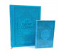 Pack Cadeau Bleu Turquoise : Le Saint Coran de Luxe en Daim (arabe-français-phonétique), La Citadelle du Musulman, Parfum Musc et Diffuseur de parfum Musc d'Or