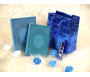 Pack cadeau de couleur bleue avec 2 livres : Les 40 hadiths & La Citadelle du musulman (bilingues français/arabe) - Parfum deluxe - Sac cadeau
