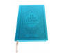 Pack Cadeau de Luxe Couleur Bleu (mixte) : Le Saint Coran et La Citadelle du musulman (français-arabe-phonétique) + Porte Coran en bois + Chapelet + Parfum au choix