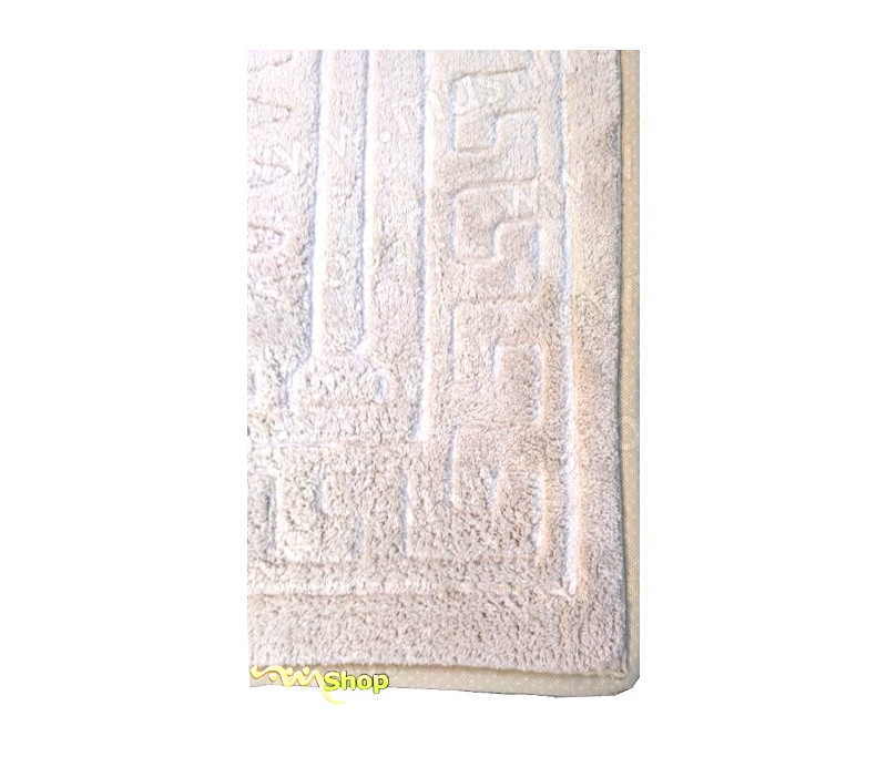 Tapis de Prière (épais et doux) Blanc cassé et Or antidérapant