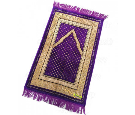 Tapis de prière Velours couleur Grenat