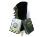 Pack cadeau hommes : Le Saint Coran (arabe-français-phonétique) + Riyâd As-Sâlihîne + Parfum musk Makkah (3ml) + Tapis de prière couleur unie verte