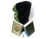Pack cadeau hommes : Le Saint Coran (arabe-français-phonétique) + Riyâd As-Sâlihîne + Parfum musk Makkah (3ml) + Tapis de prière couleur unie verte