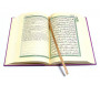 Pack cadeau mauve pour femmes : Le Noble Coran (bilingue français/arabe) + La Citadelle du Musulman + Tapis de prière en velours