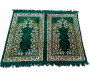 Tapis de prière Velours et confortable deux (2) places - Vert