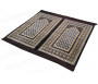 Tapis de prière Velours et confortable deux (2) places - Marron