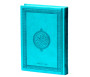 Le Saint Coran version arabe (Lecture Hafs) de luxe avec couverture en daim bleu-turquoise