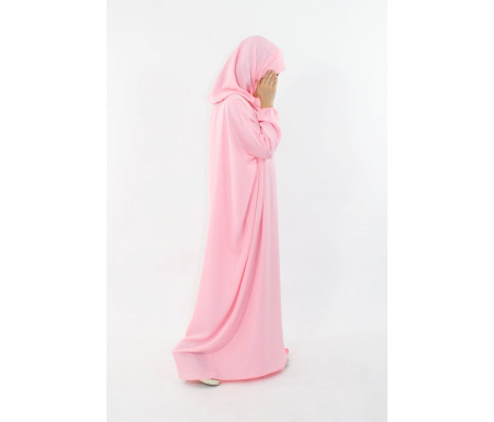 Ensemble de Priere Jilbab fille rose bonbon "Mistyrose"