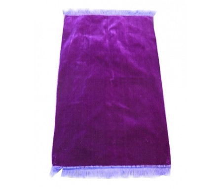 Tapis de prière musulman en velours couleur unie violet