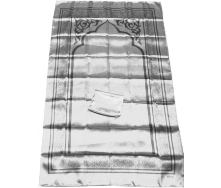 Tapis de poche pliable et transportable avec son étui de couleur brillante - Couleur gris argenté