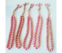 Chapelet « Shebha » de luxe rose 33 grains avec motifs dorés