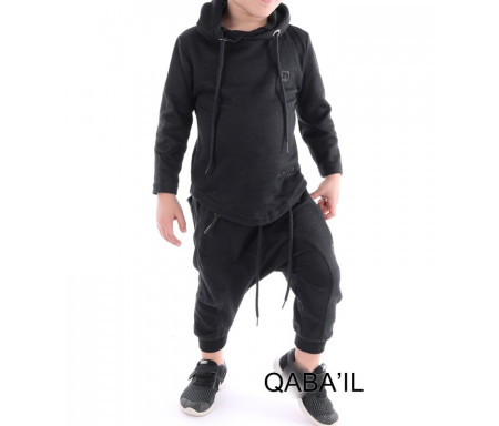 Ensemble Enfant Qabail ONYX Junior (10 - 16 ans) - Noir