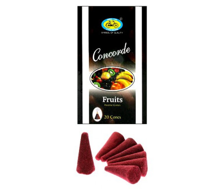 Encens bakhour Concorde - 20 cônes parfumés Fruits - Cycle Fruits Concorde Incense Cones