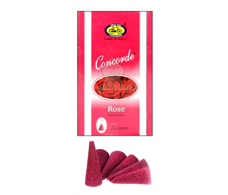 Encens bakhour Concorde - 20 cônes parfumés Rose - Cycle Rose Concorde Incense Cones