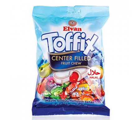 ELVAN Toffix bonbon enveloppés fourrés fruits 350gr x 10pcs