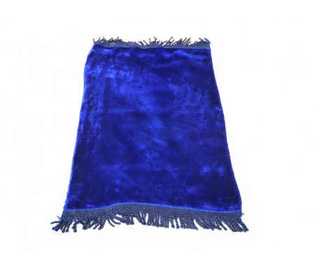 Tapis enfant couleur unie sans motifs bleu nuit