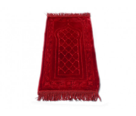 Tapis enfant couleur bordeaux unie avec motifs