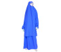 Jilbab réversible (satiné/normal) deux pièces (Cape + Jupe évasée) - Taille S/M - Coloris bleue