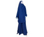 Jilbab réversible (satiné/normal) deux pièces (Cape + Jupe évasée) - Taille S/M - Coloris bleu marine