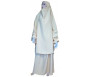 Jilbab réversible (satiné/normal) deux pièces (Cape + Jupe évasée) - Taille L/XL - Coloris beige / jaune ocre