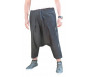 Pantalon sarouel jeans Al-Haramayn Deluxe avec ceinture à passant semi élastique pour homme - Modèle Cordon - Taille S