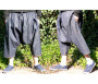 Pantalon sarouel jeans bleu marine Al-Haramayn Deluxe (Taille M) - Modèle Cordon et poche avec fermeture zip