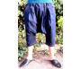 Pantalon Sarouel / Serwal confort en gabardine de coton pour homme - Taille XXL - Coloris bleu marine