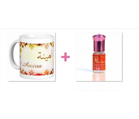 Pack Mug (tasse) + Parfum "Amina"