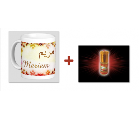 Pack Mug (tasse) + Parfum "Meriem"